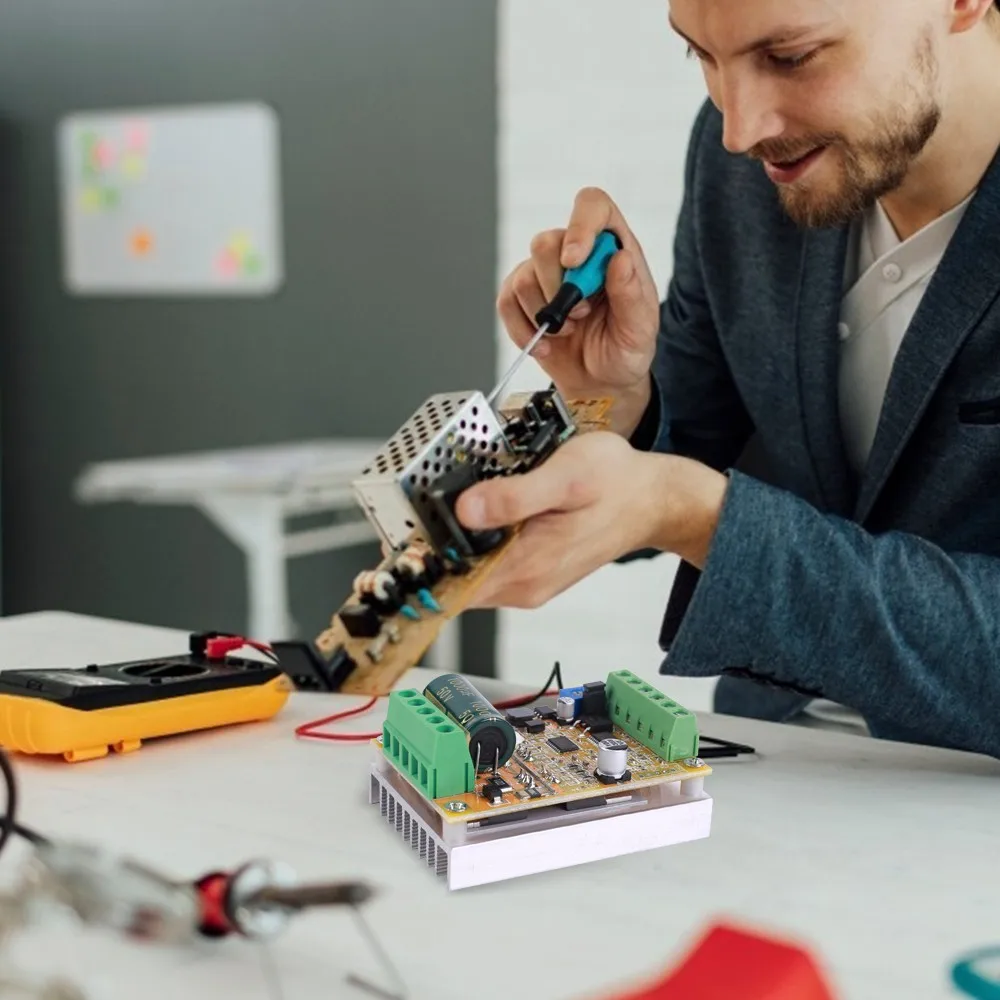 

350W 3 Phases Brushless DC Motor Controller Board Without Hall Sensor BLDC PWM PLC Driver Board DC 6.5-50V