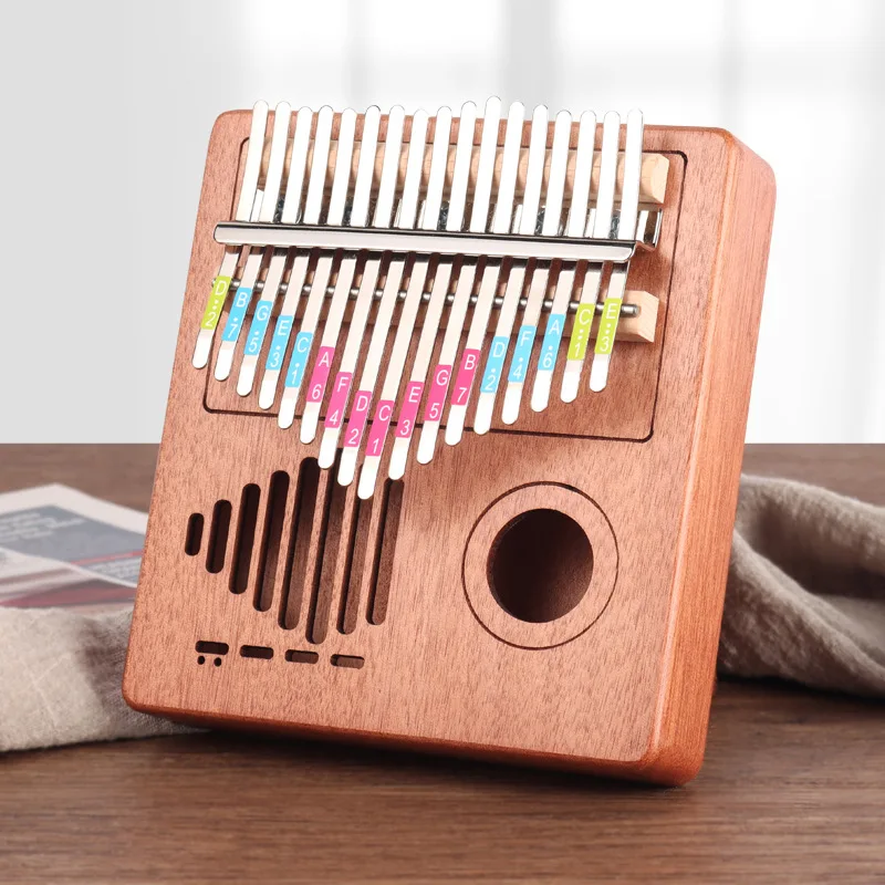 Kalimba 17 клавишный большой палец фортепиано из цельного дерева с одной доской