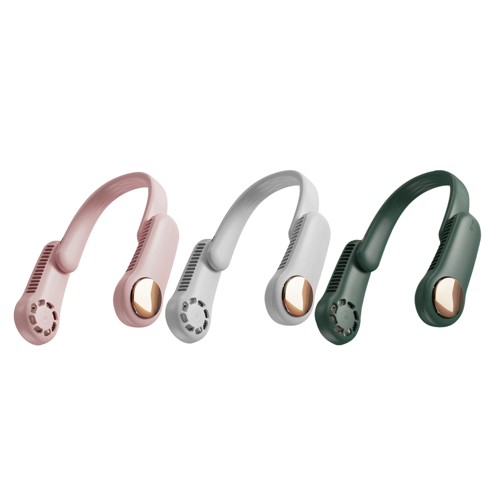 

Bladeless Neck Fan, Mini Neckband Fan Cooler Portable Fan USB No Leaf Fan, Outdoor USB Rechargeable Cooling Fan for Home Office