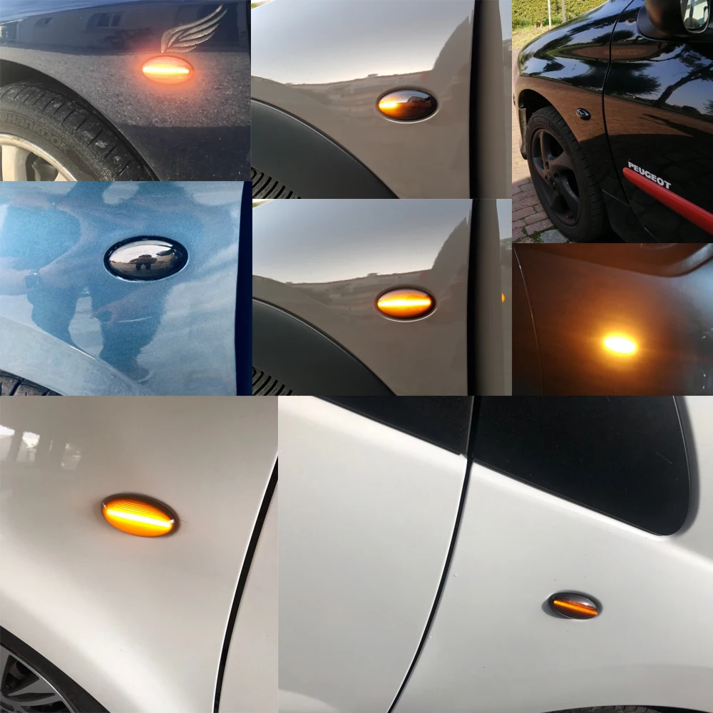 

LED Side Marker Turn Signal Dynamic Lights For Peugeot 107 108 206 407 607 Traveller Expert Citroen C1 C2 C3 C4 C5 C6 Xsara
