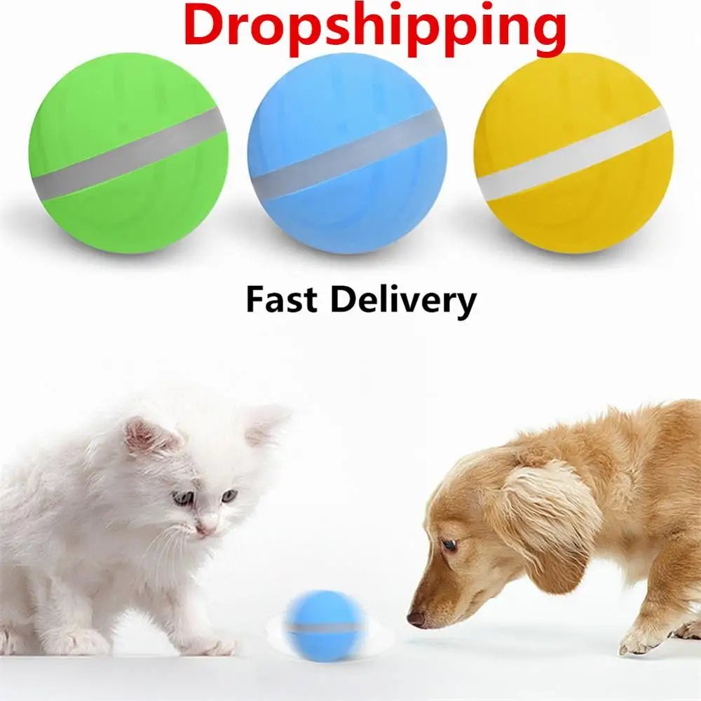 

Waterproof Baby Pet Toy Migic Roller Ball Jumping Ball USB Electric Pet Ball LED Rolling Flash Ball Fun For Cat Dog kitten Kids