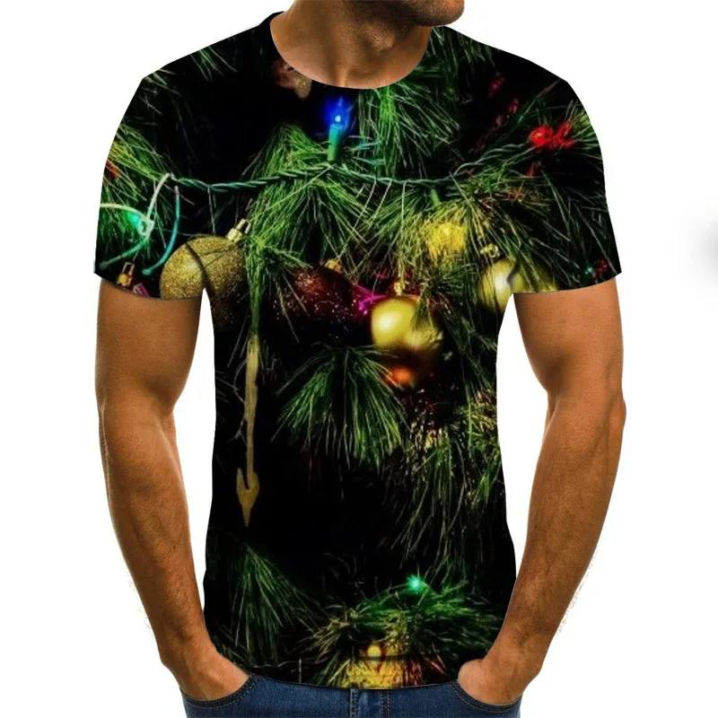 

New color 3D printing T-shirt printed round neck men's and women's fashion T-shirt short sleeve comfortable sports T-shirt