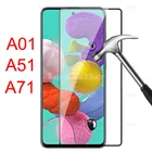 Закаленное стекло 9d для Samsung A51, A71, A01, защитное стекло, Защитная пленка для экрана Galaxy A 51, 71, 01, чехол для телефона