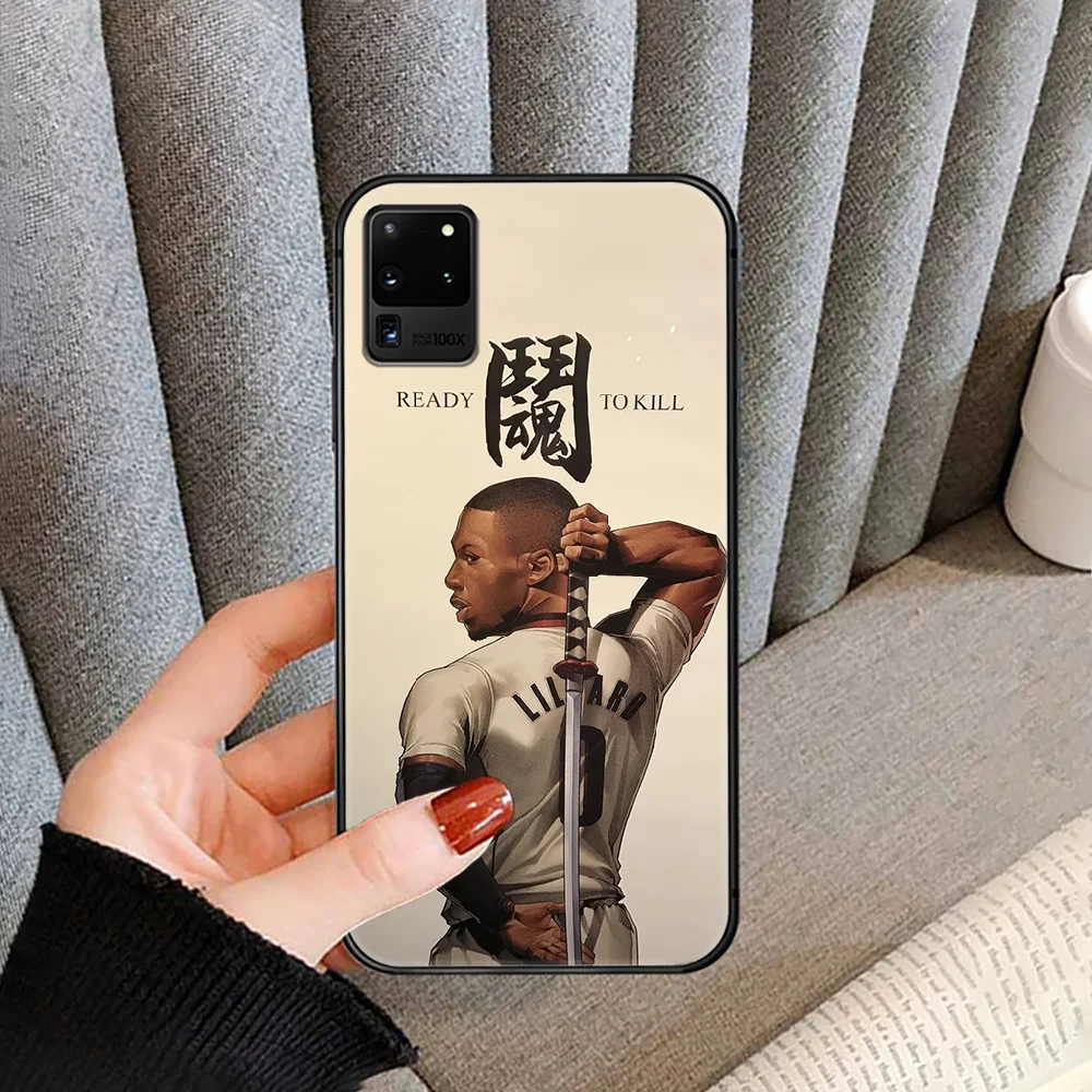 

Damian Lillard Basketball 0 Phone Case Cover For For SamSung Galaxy S Note 7 8 9 10 20 Uitra Plus E Lite Black black Back 3D