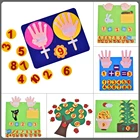 DIY шерстяной детский сад развивающие игрушки пальцы чисел подсчет войлочные игрушки для детей цифровой Раннее Обучение математике инструменты