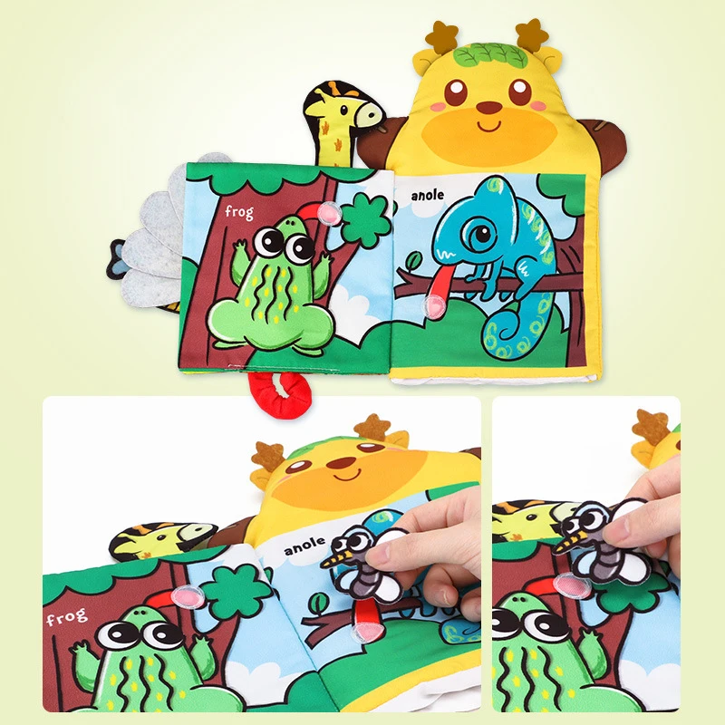 Hot Sale Hand Puppet Tail 3D Cloth Book Early Education Cartoon Animal Toy for Development of Baby | Игрушки и хобби