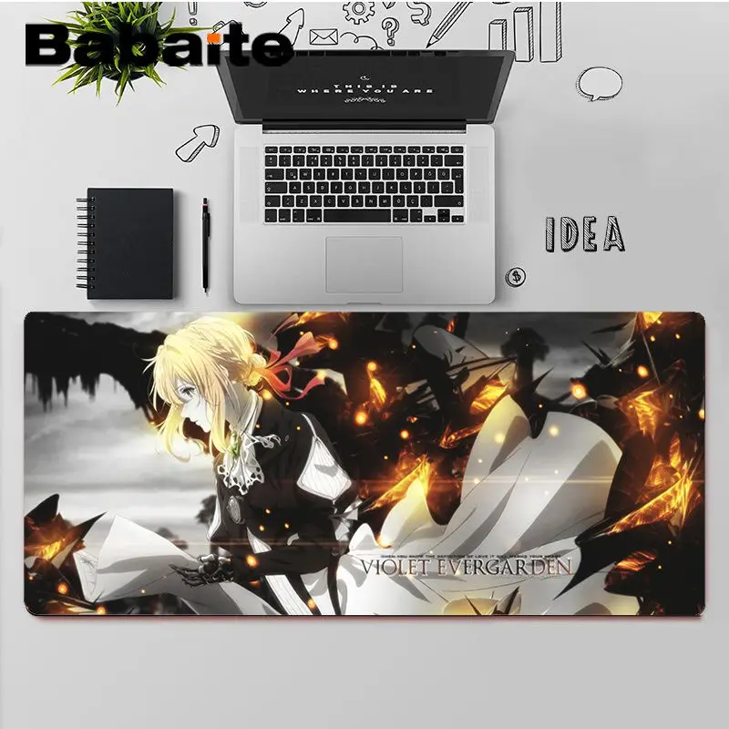 

Babaite violet evergarden girl Gamer Speed Mice Retail Small Rubber Mousepad Free Shipping Large Mouse Pad Keyboards Mat