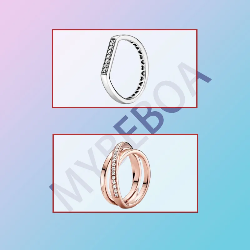 2020 New 925 Sterling Silver Ring Signature Crossover Over Triple Band Women Engagement Wedding Rings Jewelry Making gift