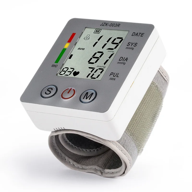 JZIKI кровяного Давление монитор Heart Beat Meter машина цифровой ЖК тонометр Сфигмоманометр измерения автоматический белый пульсометр на запястье товары для здоровья измерение кровяного давления