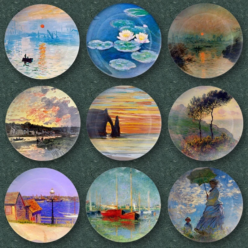 Мягкие украшения для гостиной в европейском и американском стиле Monet масляная