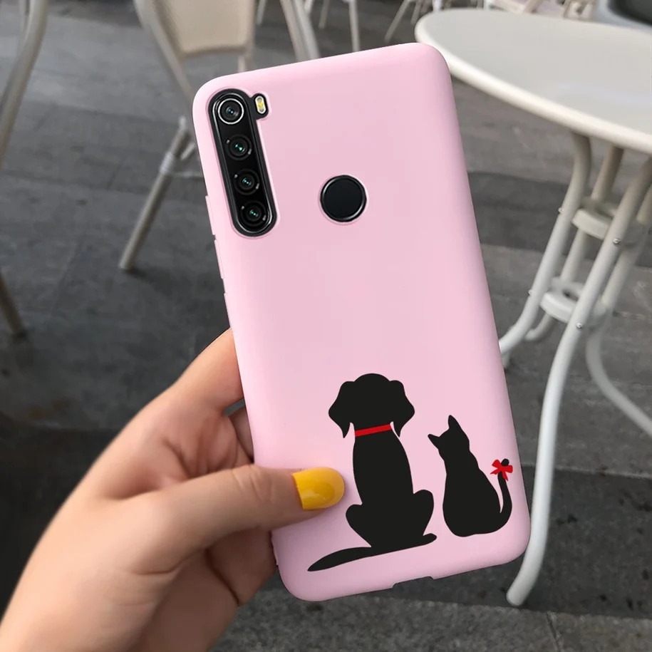 xiaomi leather case color Redmi Note 8 Ốp Lưng Điện Thoại Dễ Thương Mèo Hoạt Hình Ốp Lưng Dành Cho Xiaomi Redmi Note 8 Pro Trường Hợp Note8 8 T 8Pro 8 T Silicone Mềm Coque xiaomi leather case chain