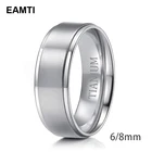 Eamti 6 мм мужское кольцо титановое серебряное кольцо 8 мм мужское Женское Обручальное кольцо Простые перстни брендовые Ювелирные Изделия bague