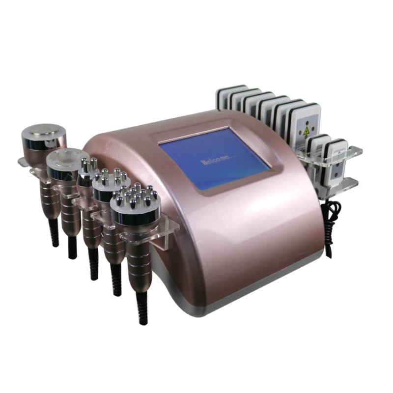 

6in1 80K Cavitation Body Slimming Ultrasonic Cellulite Removal Weight Loss Vacuum Massager Machine With 8 Lipolaser Pads