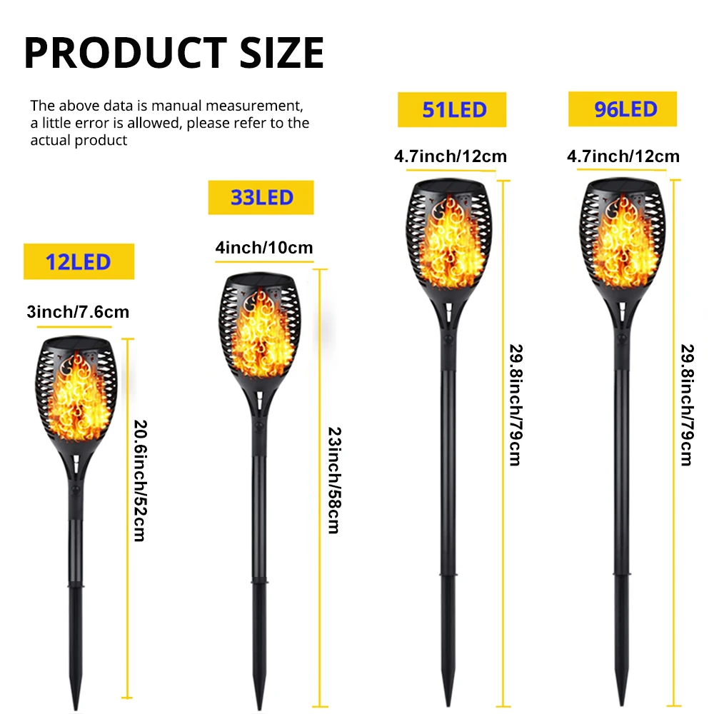 Водонепроницаемый светодиодный фонарик на солнечной батарее садовый