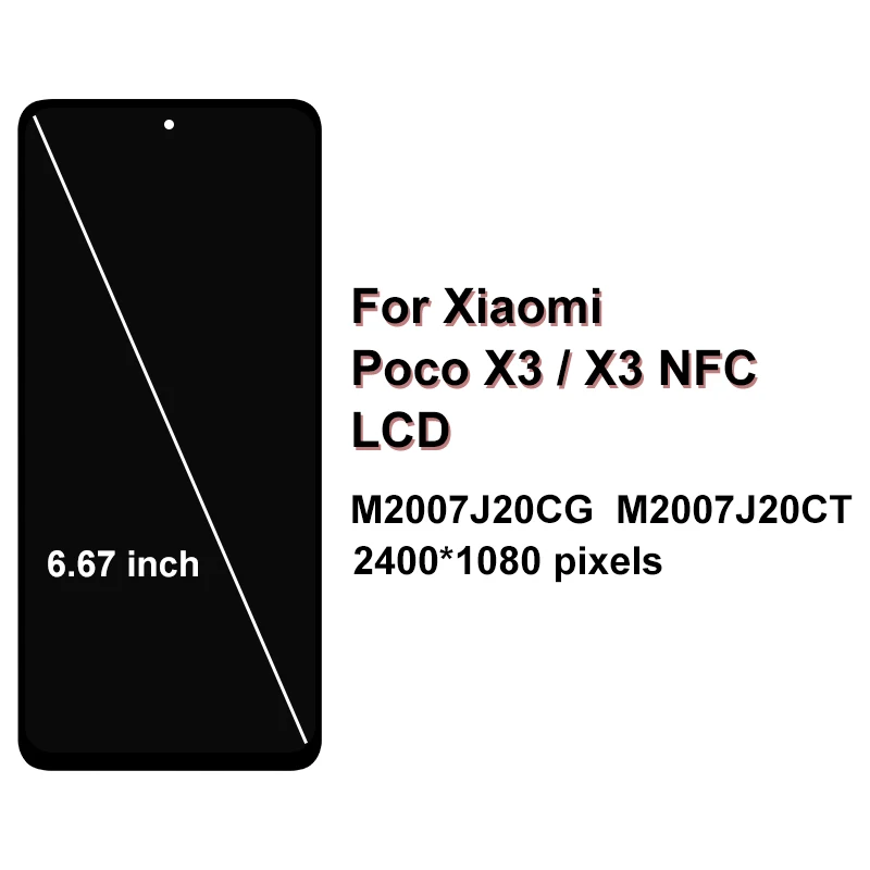 6 67 &quotоригинал для Xiaomi POCO X3 Дисплей LCD сенсорный экран дигитайзер NFC запасные