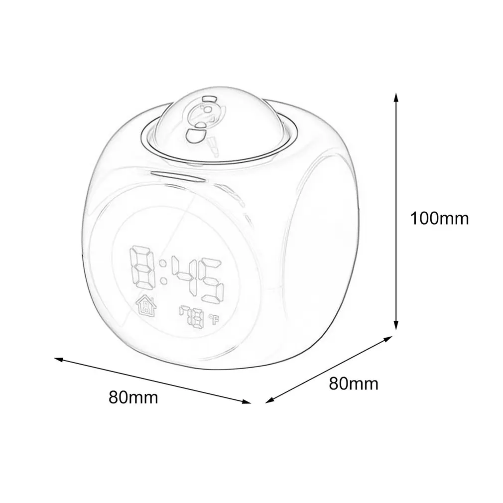 2018new LCD Projection Voice Talking alarm clock backlight Electronic Digital Projector Watch desk Temperature display | Дом и сад