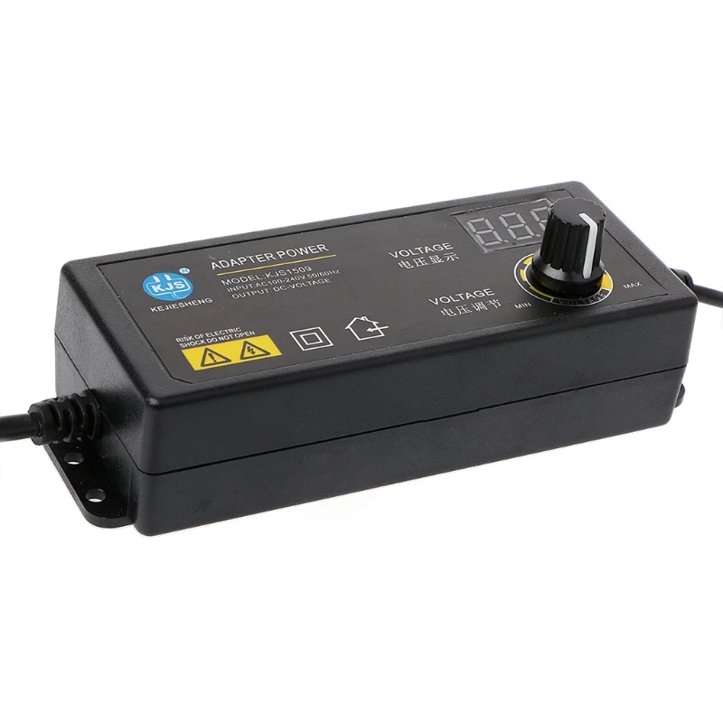 

W3JD 60W 3-24V Adjustable Adapter With Display Screen Of Voltage DC5.5x2.1/2.5mm