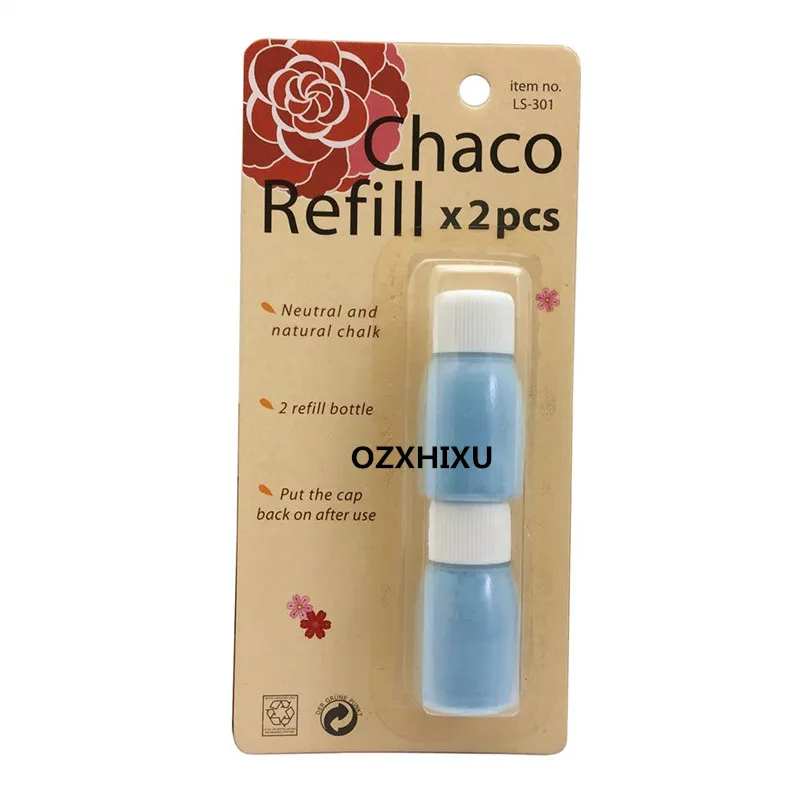blue Tailor's Chalk DIY Sewing Parts Chalk Wheel Spares Four Colours- Rosy red / Yellow / Blue /white chalk wheel refill 5BB5771 - Цвет: blue