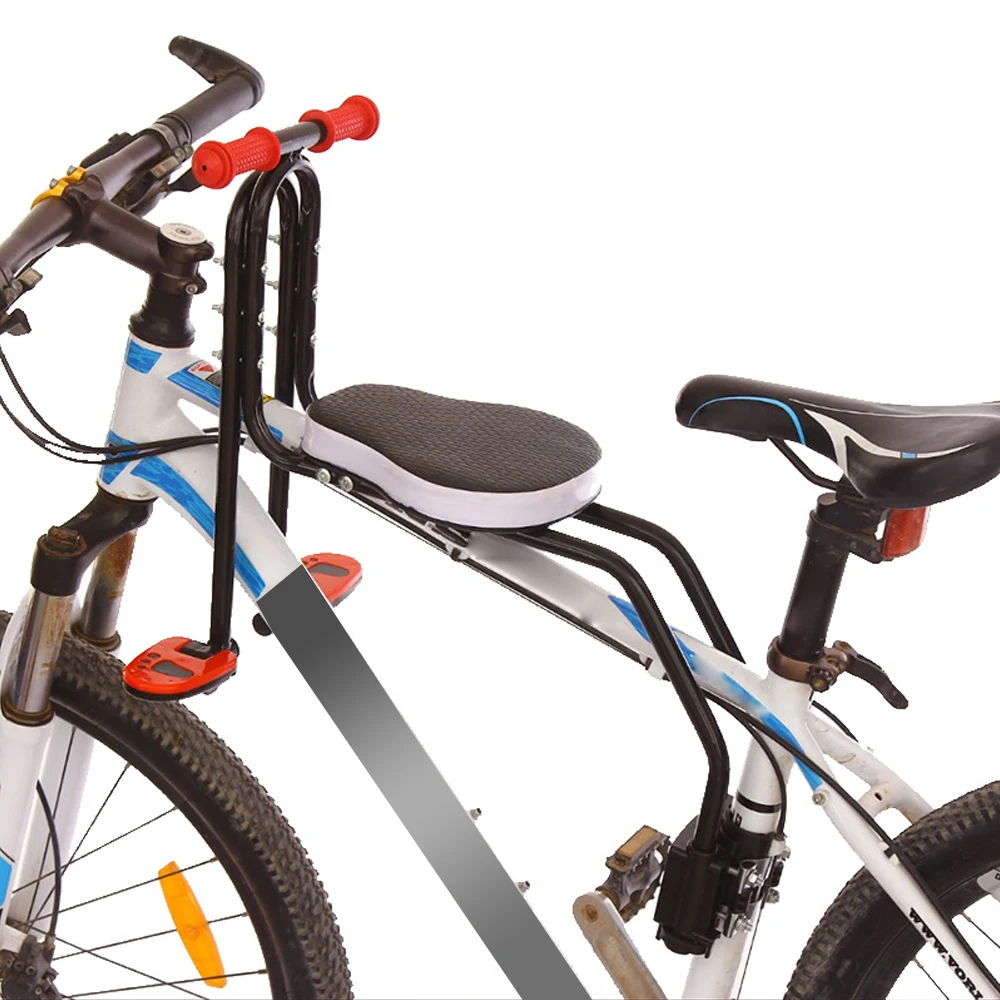 Bicycle Seat MTB Mountain Bike Front Seats Mat Children Baby Safety Chair With Armrest Bar Pedal Cycling Acccessories | Спорт и