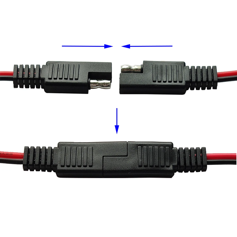 JKM 18AWG 3 шт. SAE разъем Мощность 2 Pin мотоциклы Батарея 0 м кабель удлинитель с быстрым