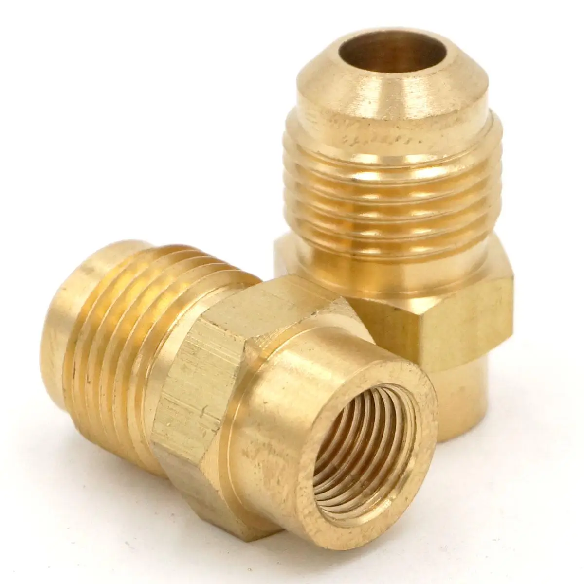 SAE Thread 5/8&quot-18 UNF Fit Tube OD 3/8&quot - 1/8&quot NPT Female Brass 45 Degree Pipe Fitting Adapter | Обустройство дома
