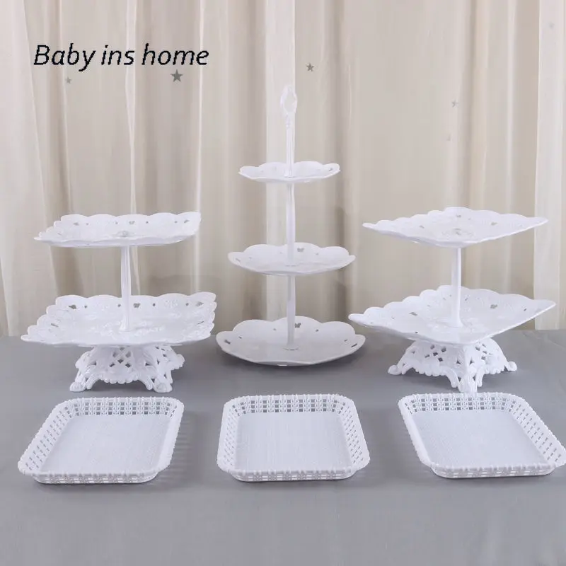 Европейский лоток для праздника вечеринки трехуровневая тарелка фруктов