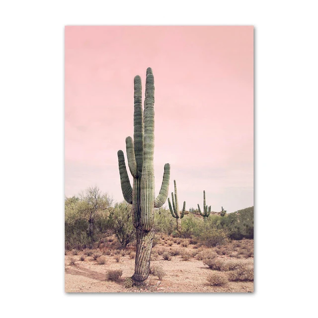 

Seascape Bus Cactus Wall Art Canvas Painting Pineapple Nordic Poster Cuadros Scenery Wall Pictures For Living Room Unframed