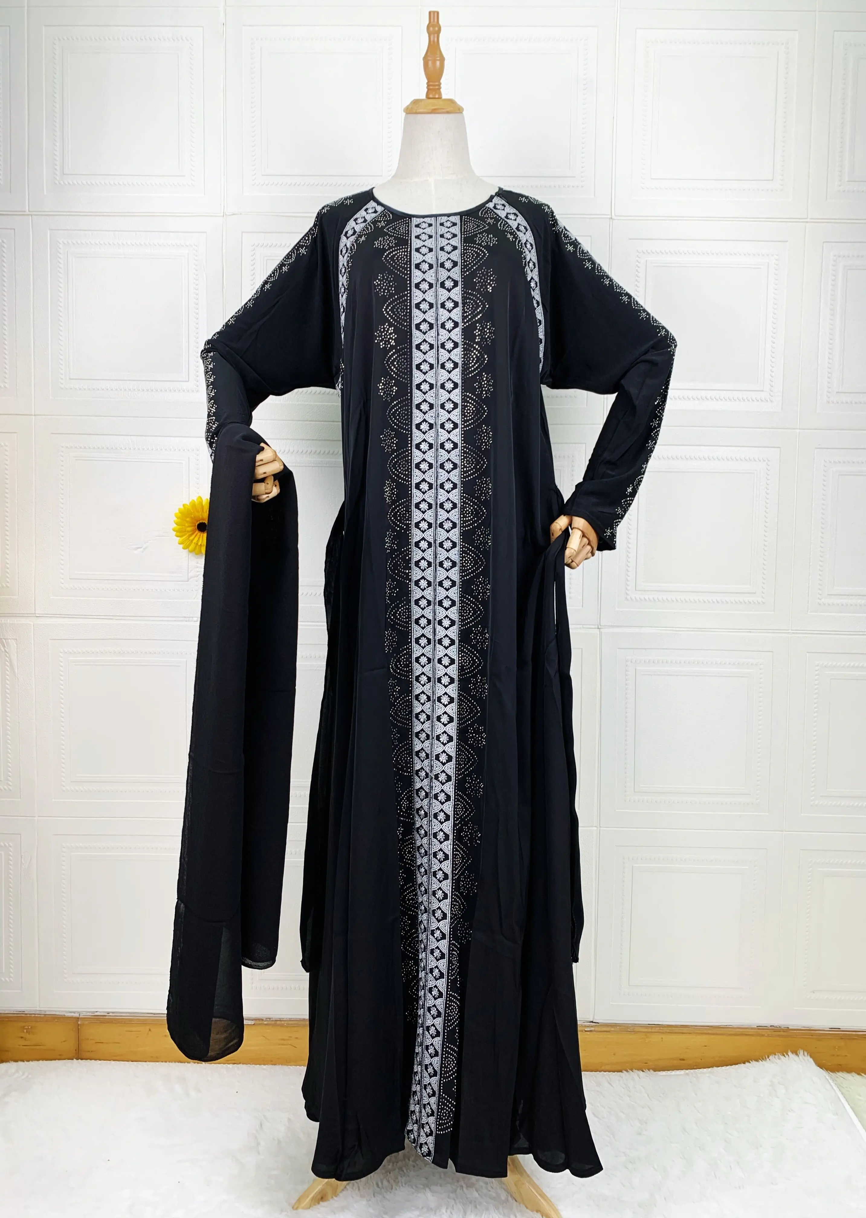 Новинка женское длинное платье Abaya высококачественные толстовки с капюшоном