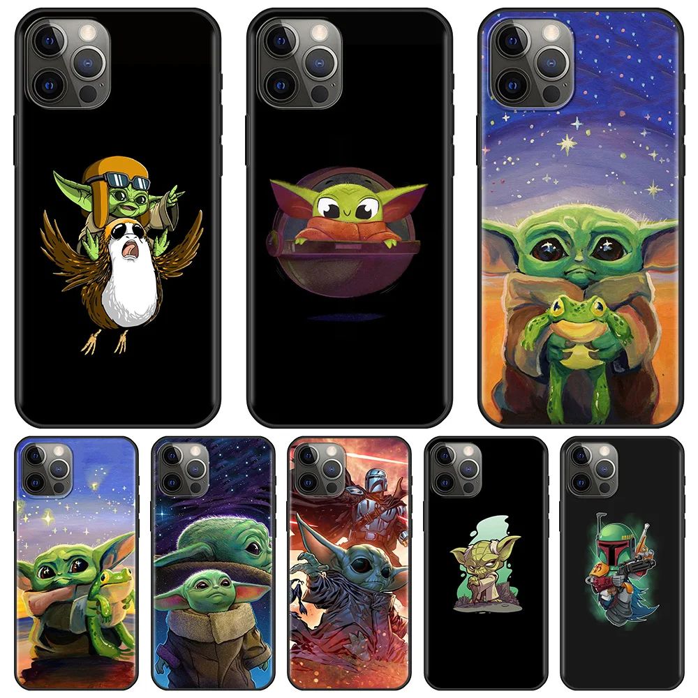 

Disney Mandalorian Yoda Case For Apple iPhone 12 13 Pro Max Mini SE 2020 XR Cover Silicone Fundas Coque