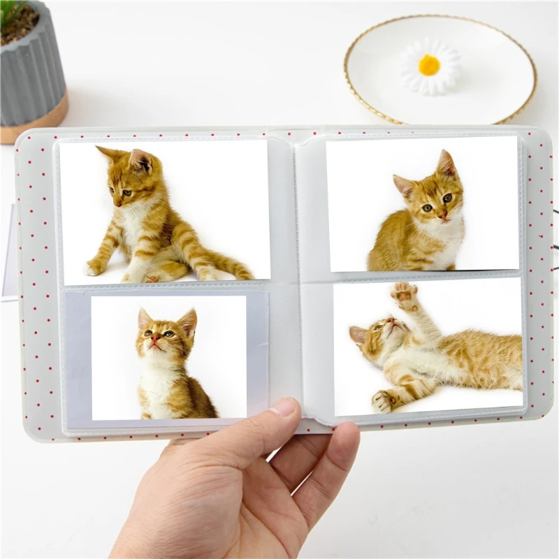 Портативный фотоальбом с элегантным принтом диагональ 3 дюйма 64 фото книга