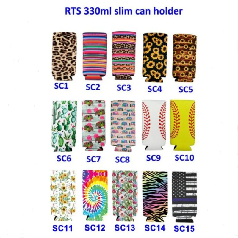 

100 Pcs Tall Skinny Serape And Leopard Insulation Cover DOM1071010 Long Size Bottle Cooler Can Wrap