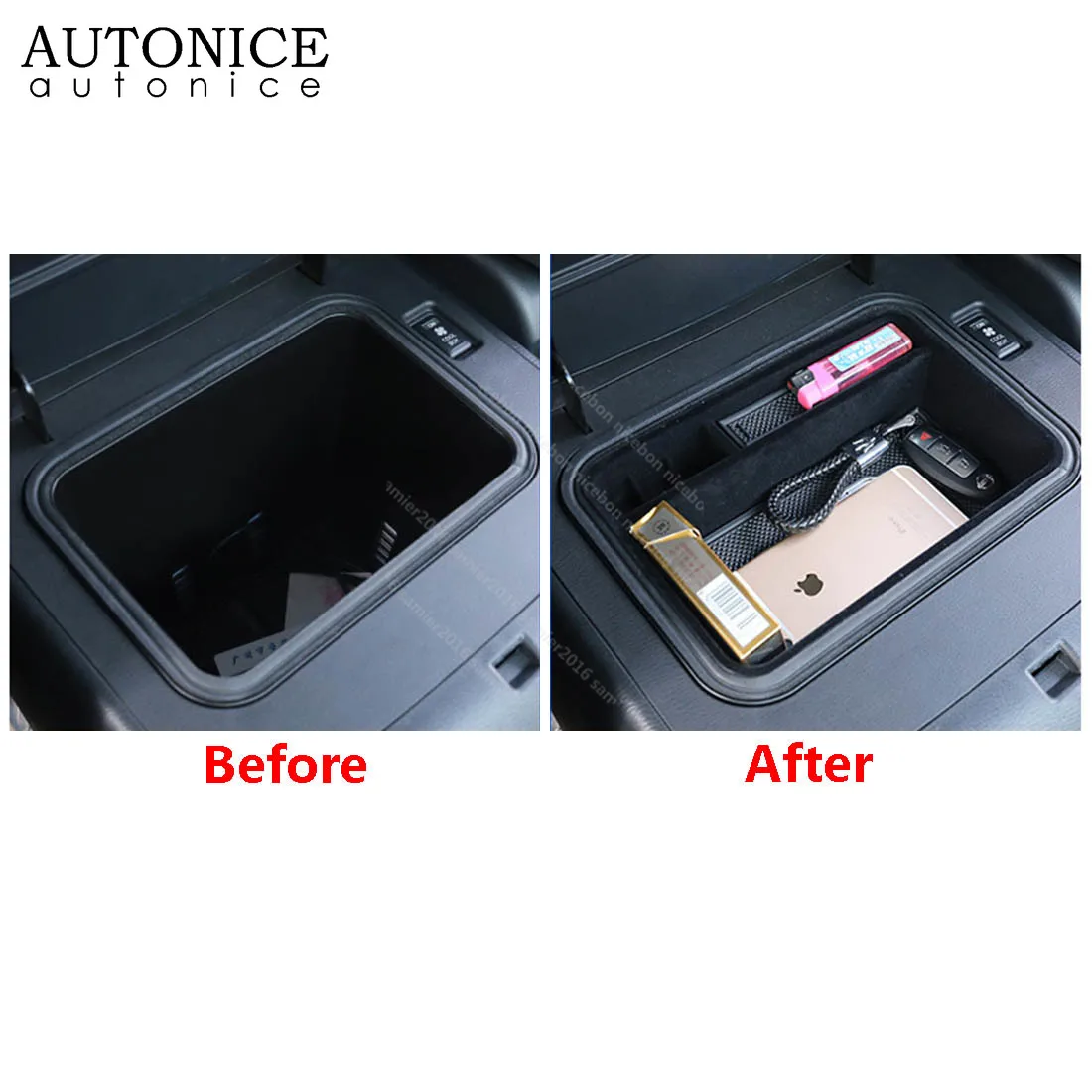 Черный ящик для хранения подлокотника ABS Накладка Nissan Patrol Y62 Armada Infiniti QX80