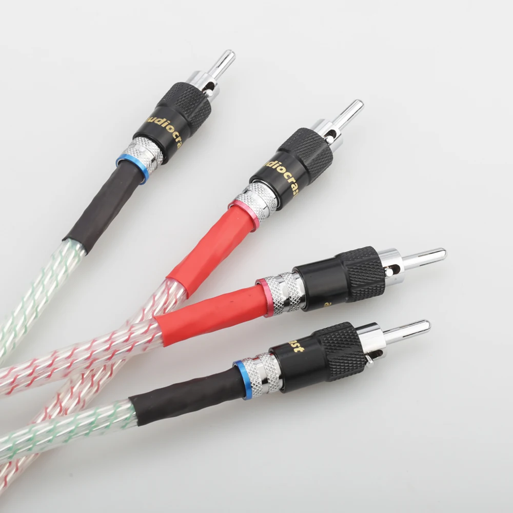 Hi-end перемычка для динамика 7N с серебряным покрытием кабель BiWire s 4*20 см родиевым