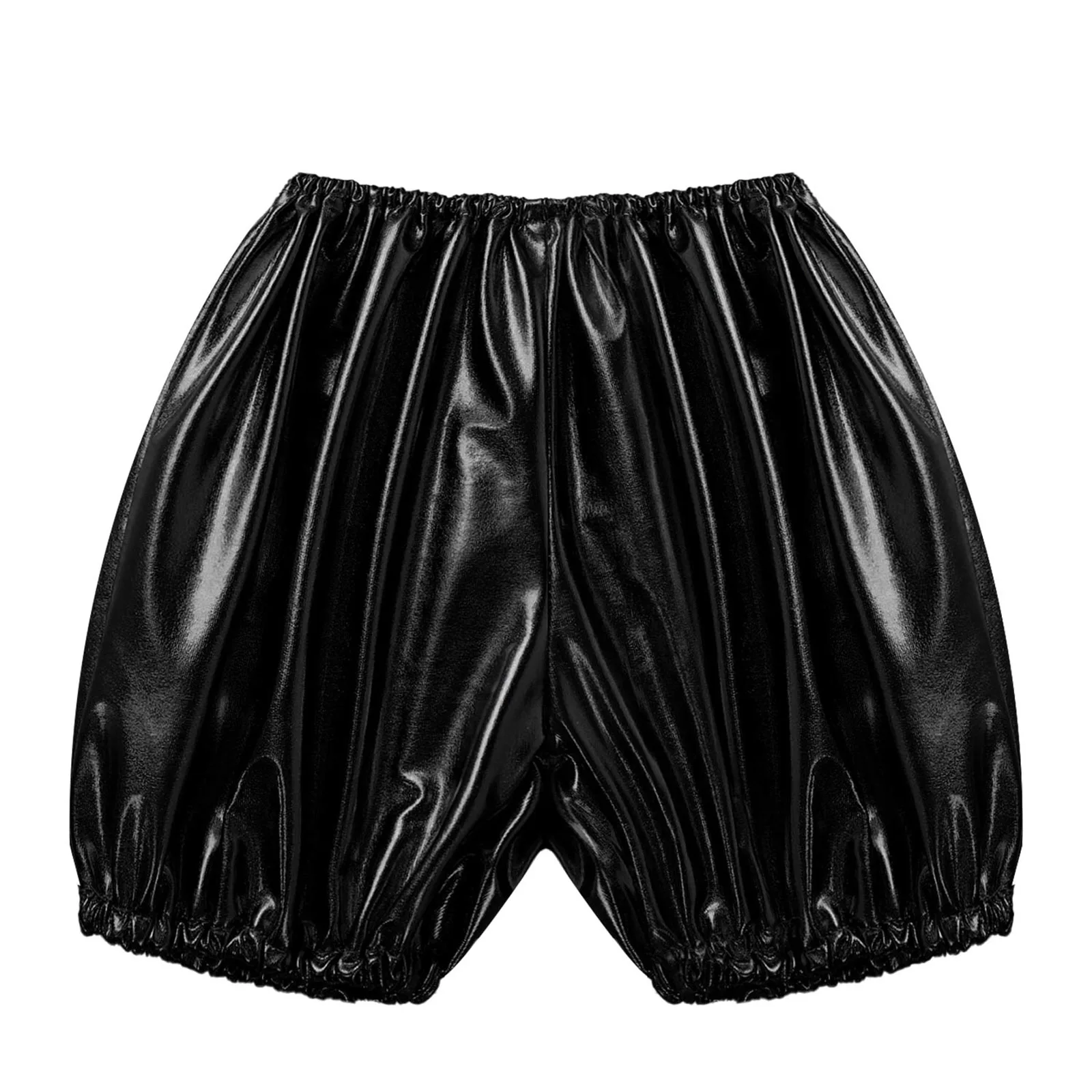 

Hip Hop Kids Clothing Jazz Ballet Dance Shorts Boys Girls Shiny Metallic Bronzing Cloth Shorts For Performance Party Workout
