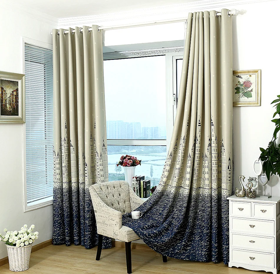 

Castle Star Hot Silver Shade Cloth Curtain For Living Room And Bedroom