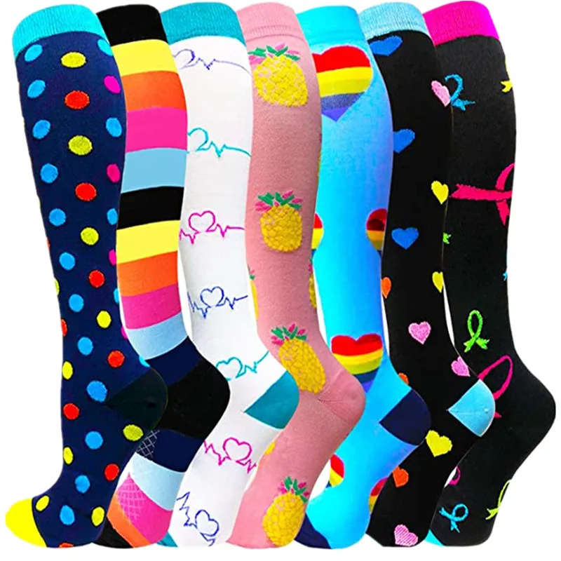 

New Compression Socks 20-30 MmHg Men Women Knee High Sports Stockings Unisex Compression Socks Fit Running Hiking Flight Travel
