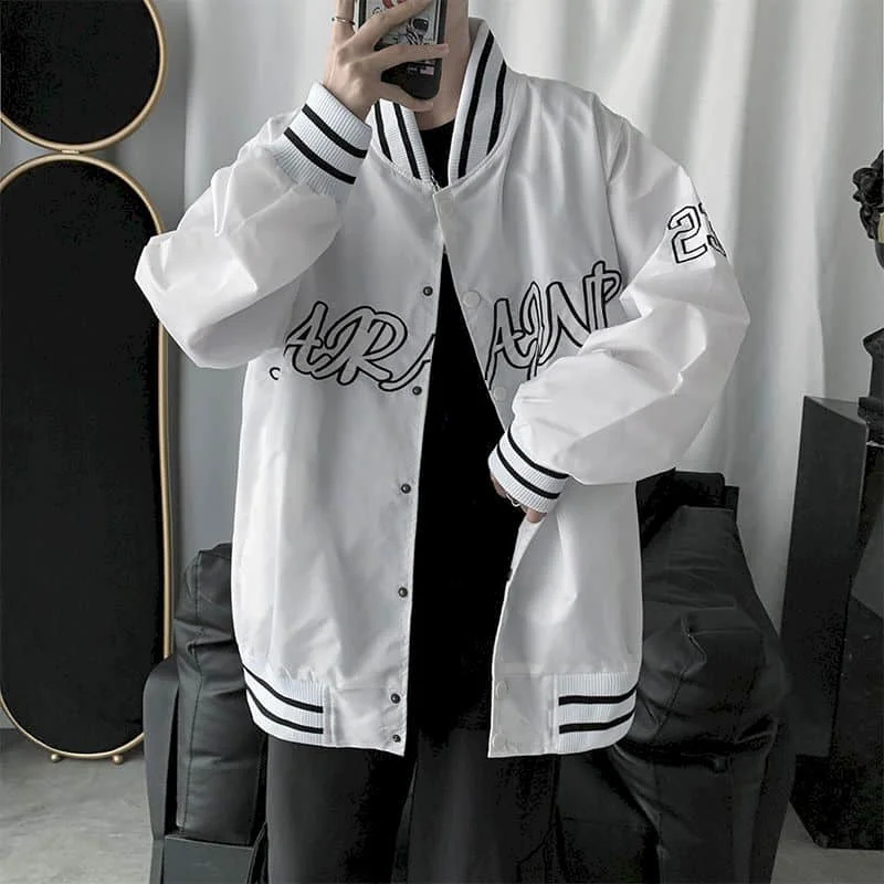 

Casual Jacket Men 's 2020 Youth Autumn Winter Cotton Long Sleeve Student Loose Baseball Uniform