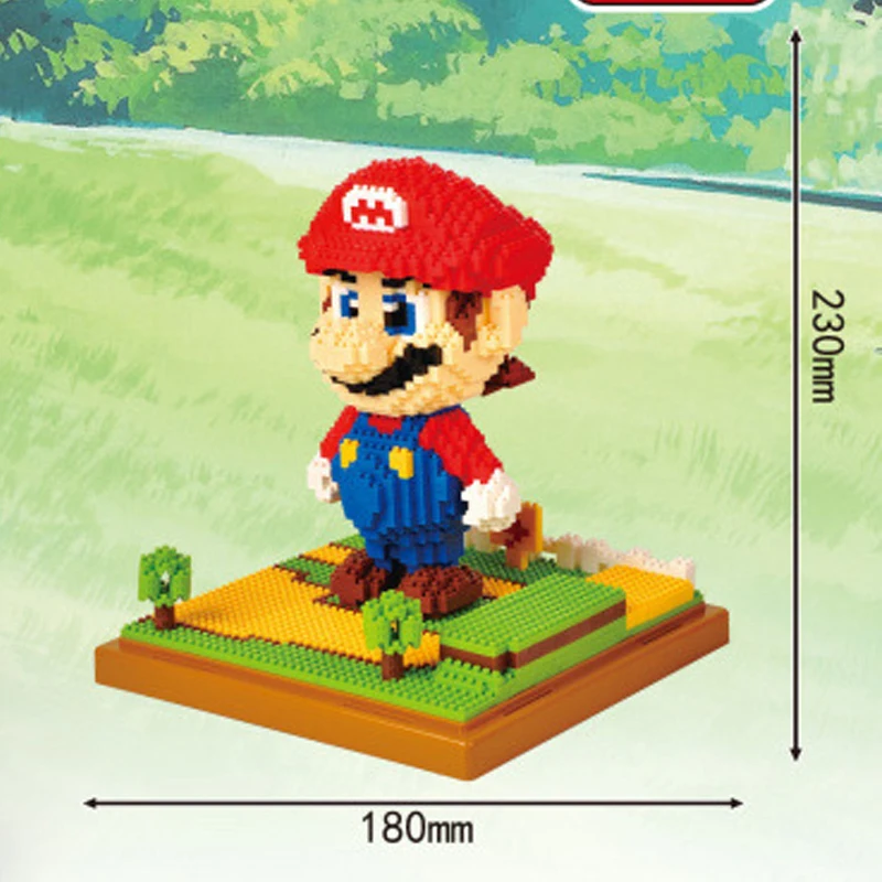 LNO Game Super Mario Luigi Yoshi Monster Fire Bee Pikachu DIY Mini Building Diamond Small Blocks Toy no box | Игрушки и хобби