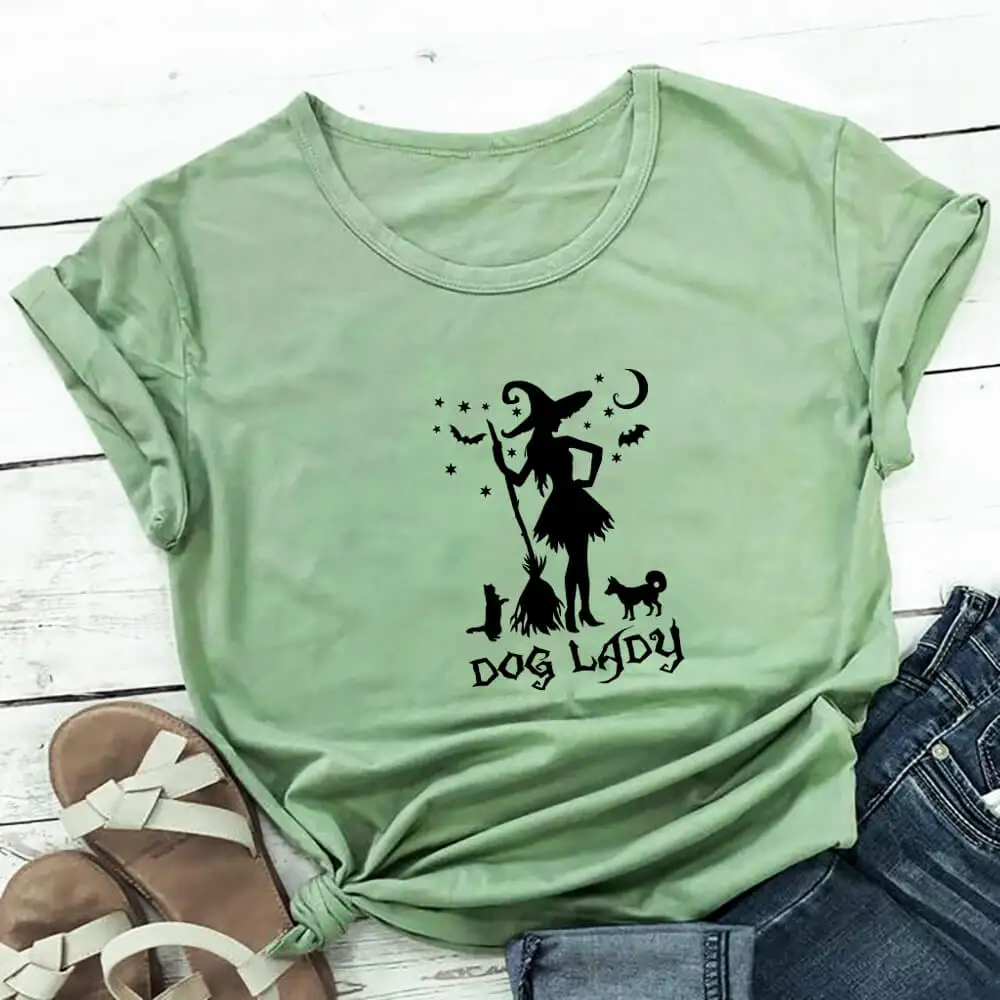 Женская футболка из 100% хлопка с принтом кошки и собаки забавный летний