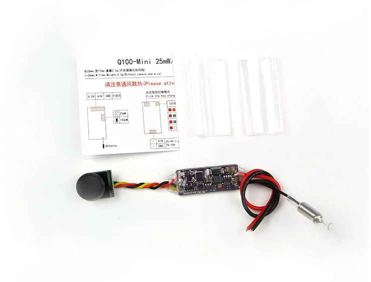 Kingkong Q100 mini 5,8G 25mW 16CH AV передатчик с камерой 800TVL для радиоуправляемого квадрокоптера FPV камеры дрона