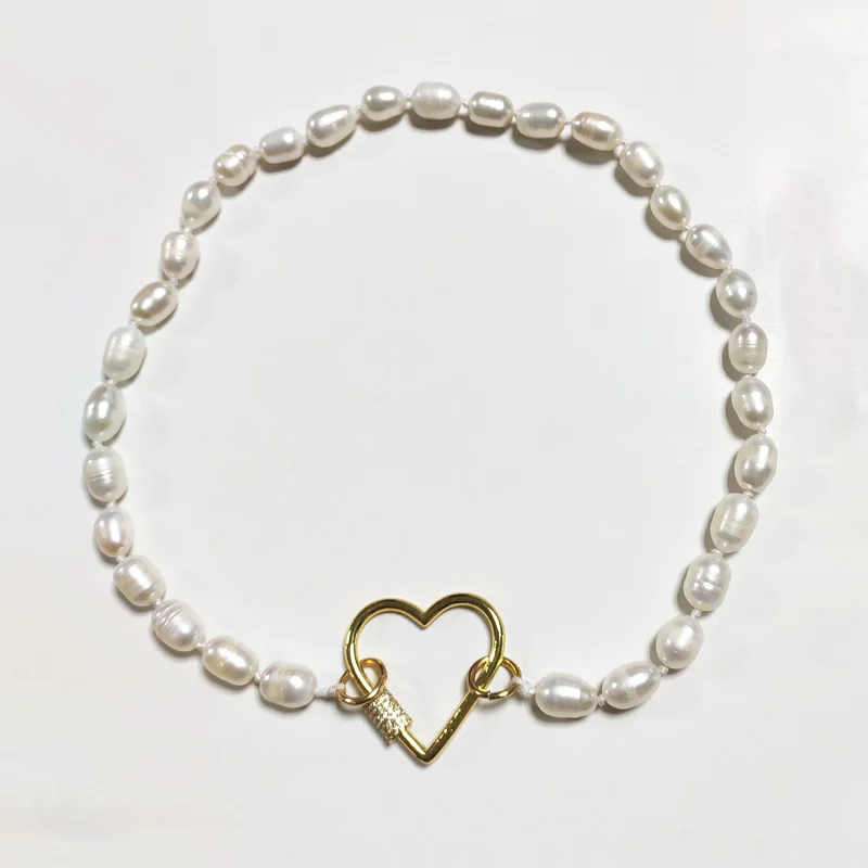 Ожерелье из натурального жемчуга в стиле барокко для женщин Очаровательное