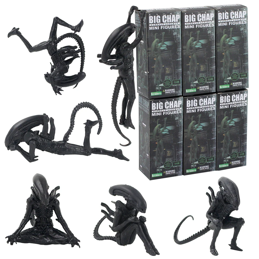 6 шт./компл. чужой большой мини Kotobukiya Alien Повседневная жизнь свисающие приседания