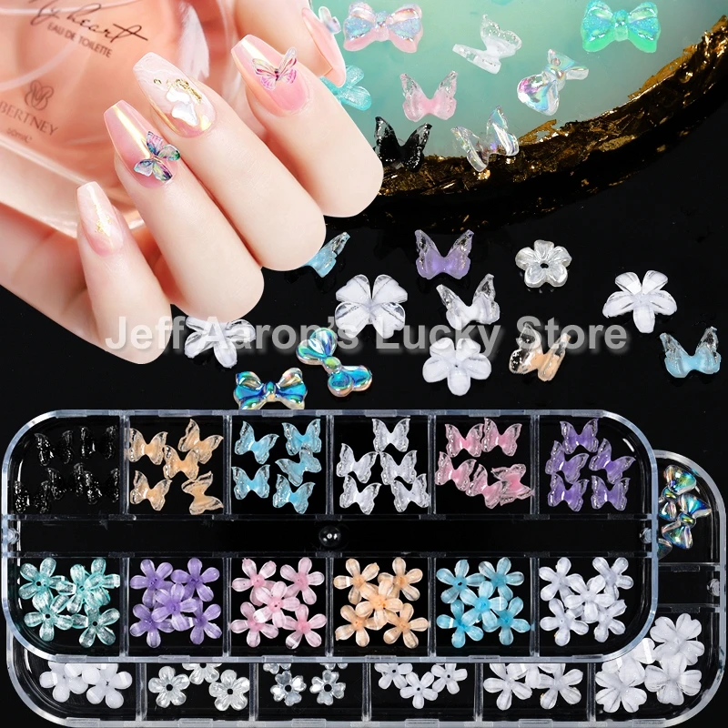 Декоративные наклейки для ногтей 3d в виде бабочки Набор наклеек дизайна