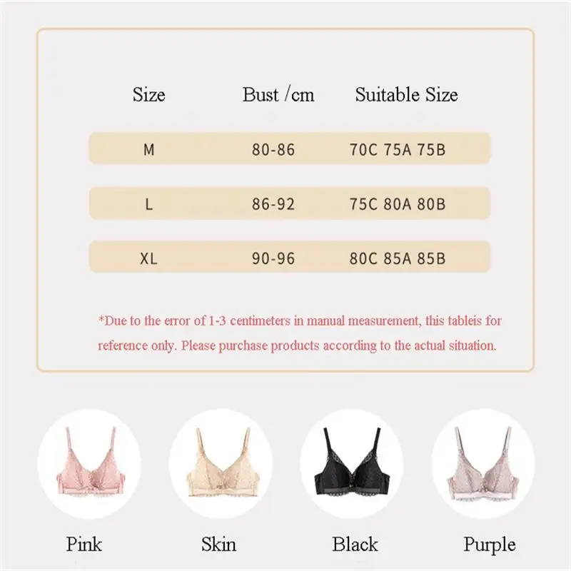 

Leechee Brand New Style Silk Comfortable Purple Top Women's Bra Small Chest Wire Free Push Up Lace Breathable Female Underwear