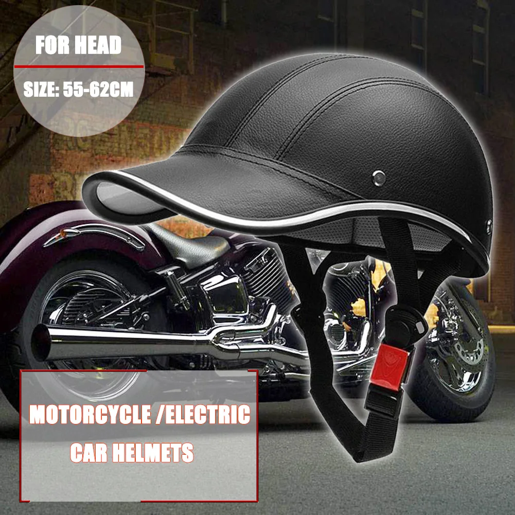 

New Motorcycle Half Helmet Baseball Cap StyleHalf Face Helmet Electric Bike Scooter Anti-UV Safety Hard Hat