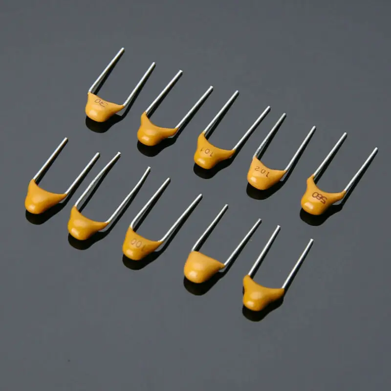 

300pcs 10 Values 50V 10pF~100nF Ceramic Disc Capacitors Assortment Kit with Box