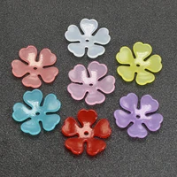50 mixed jelly color acrylic chunky flower bead 25mm center hole diy jewelry charms