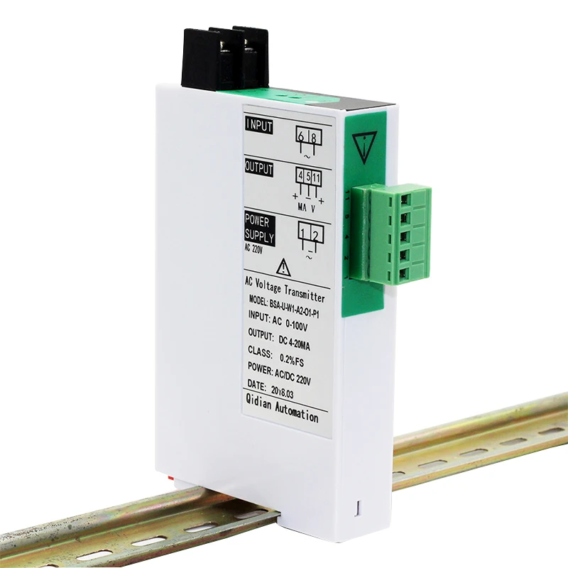 AC Voltage Transmitter Sensor Voltage Transducer 220V 380V 465V 1000V Input With DC24V AC/DC85-265V Power Supply 4-20mA 0-10V