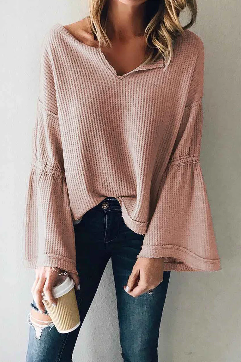 Женские блузки 2019 вязаная однотонная повседневная женская рубашка с длинным