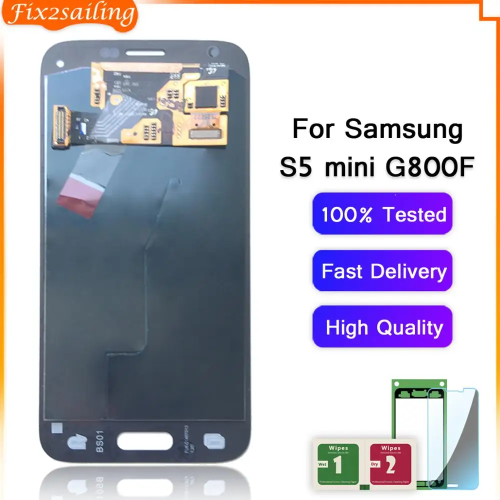Дисплей с сенсорным экраном в сборе для Samsung Galaxy S5 Mini G800 G800F G800H 100%